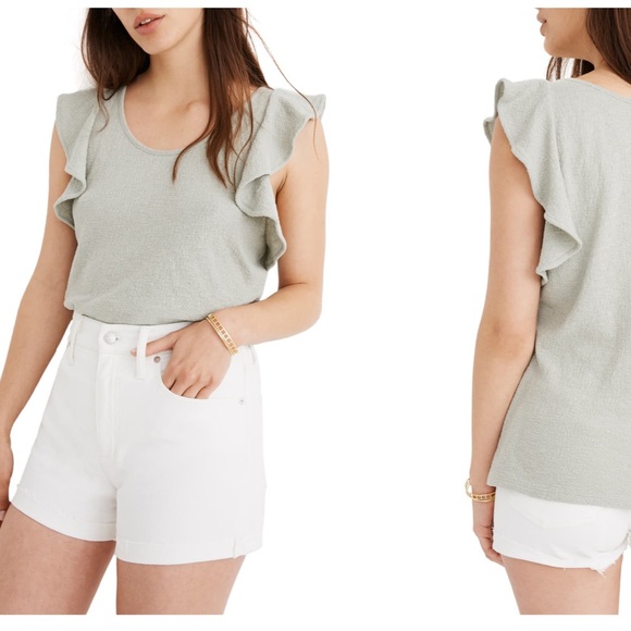 ‼️SALE‼️ Madewell Texture & Thread Ruffle Tank - Picture 6 of 6